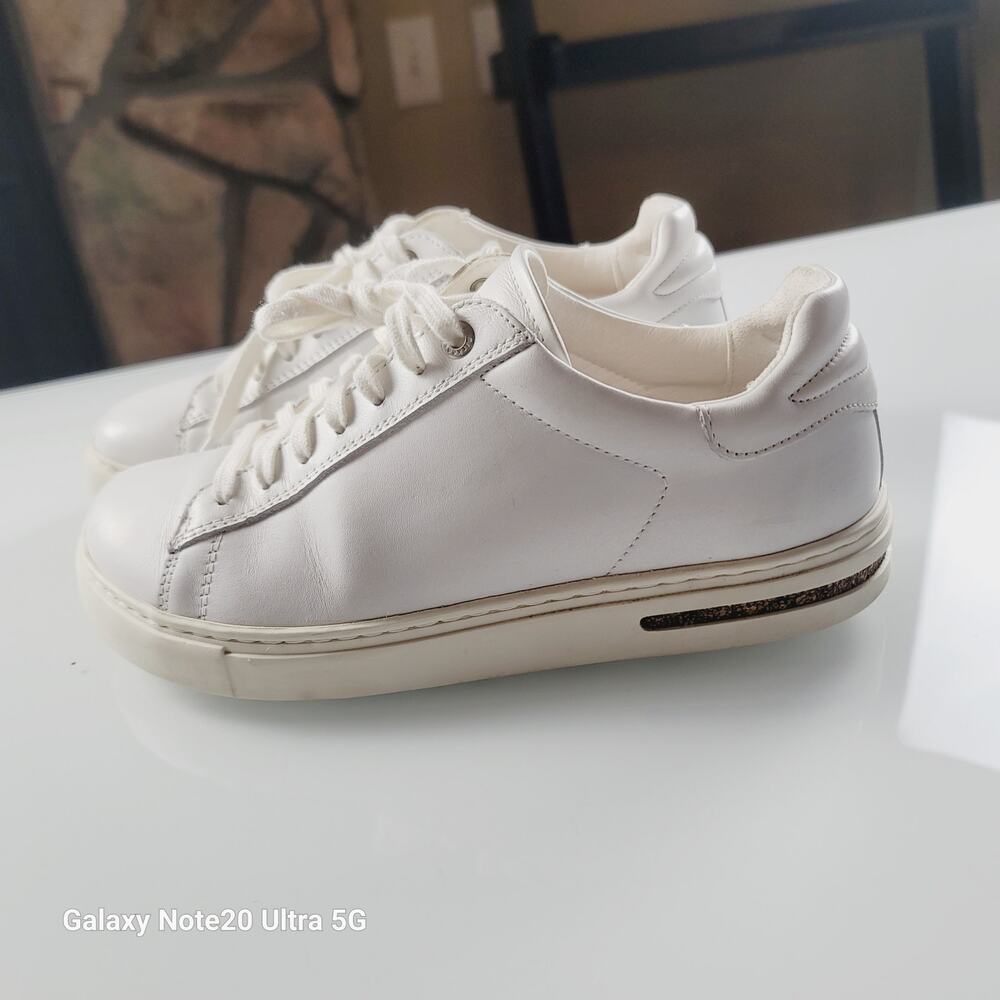 Birkenstock Bend Low Top Sneaker in White, sz 7